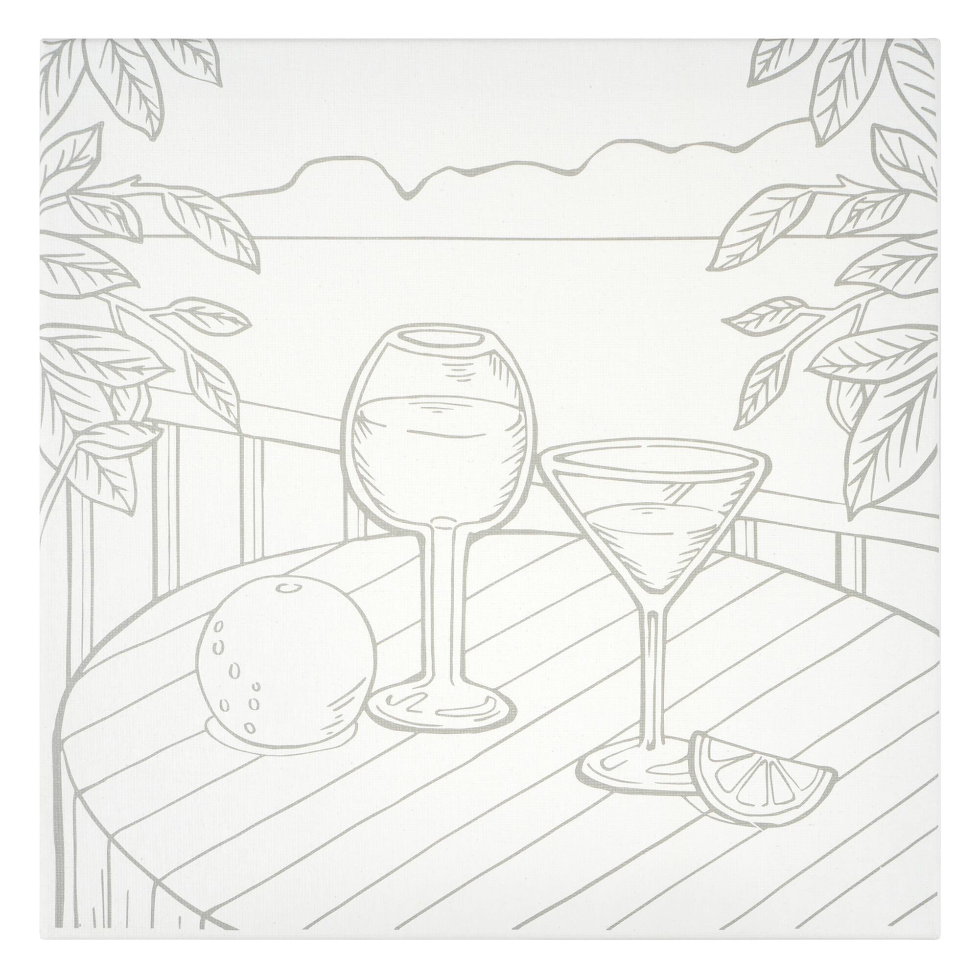 11" x 11" Patio Drinks Canvas Painting Kit by Craft Smart®